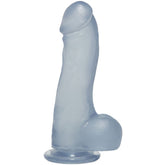 Crystal Jellies 7.5 Inch Realistic Dildo with Balls and Base DONGS